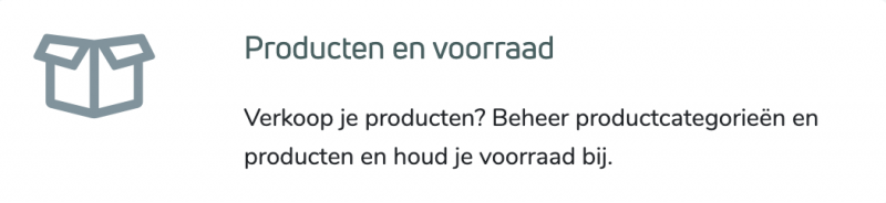 Producten & Voorraad