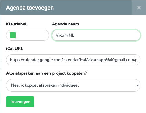 Google Agenda koppelen stap 6.